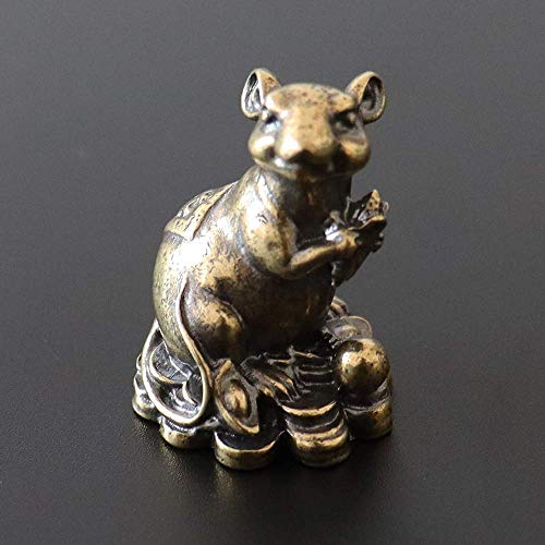 Figurines de souris en cuivre vintage et bronze chinois