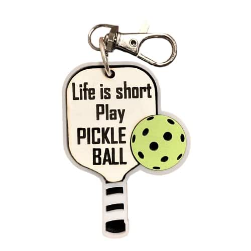 Pickleball Keychain pickleball bag tag laser engraved