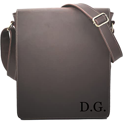 EURYNOME Leather Messenger Bag for Men, Men Purse Bag Full Grain Leather