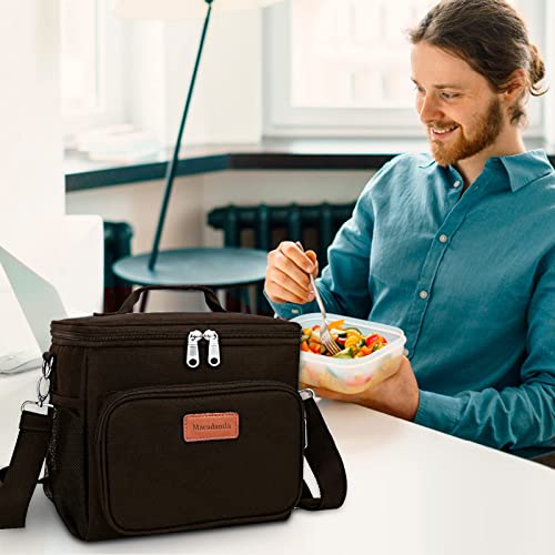 Insulated Lunch Bag For Women/Men, Reusable Lunch Box Cooler Bag For Adult,Collapsible Lunchbox Bag Leakproof Small Lunch Bag With Shoulder Strap For Work Office Picnic Beach Coffee S #TOP1