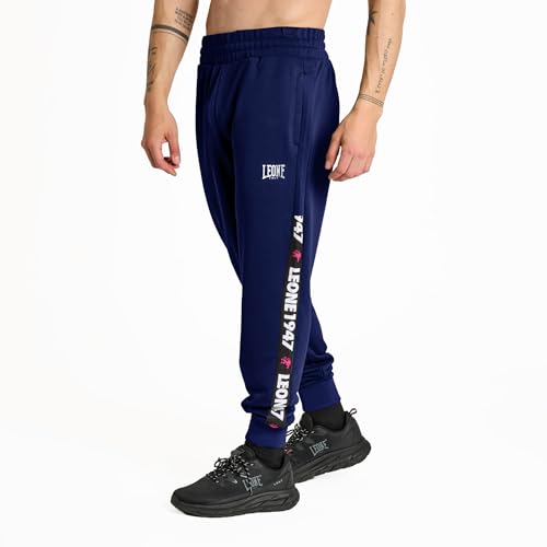 Pantalon de gym homme Leone 1947 bleu pour entraînement M