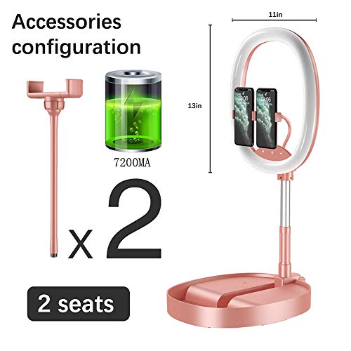 ziqiangnongye 【2020最新版】 LEDリングライト 撮影用ライト USB給電 自撮りライト 自撮りスタンド 化粧ライト 補助光 3モード 撮影 照明 撮影キット コンパクト 軽量 角度調整 美顔 SNS ライブ 生放送 Youtube ti