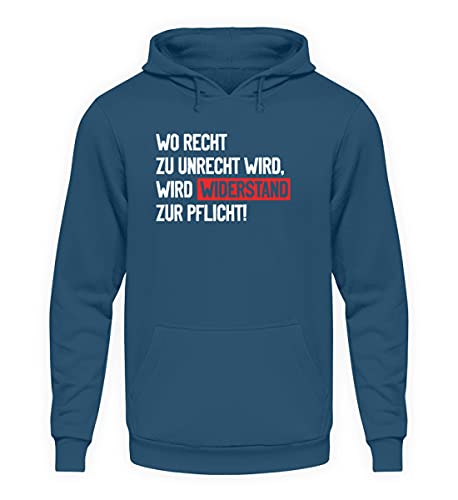 Sweat à capuche unisexe bleu airforce taille L pour un look confortable au quotidien