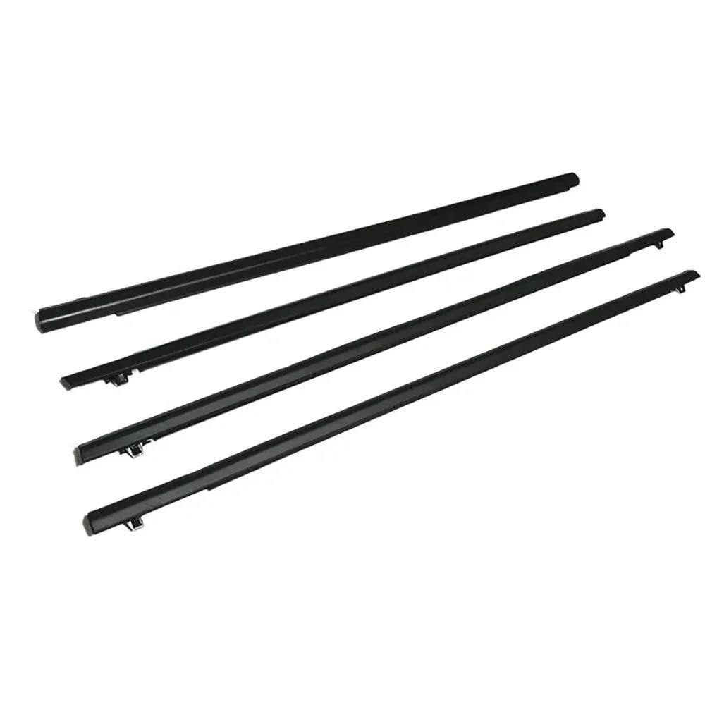 Spare Parts 4Pcs Window Weatherstrip for Fit 2009-2014 Side Door Outer Windows Glass Rubber Belt Moulding