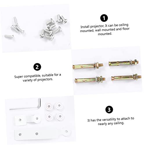 Soporte para proyector universal ajustable NUOBESTY de techo y pared de acero 6
