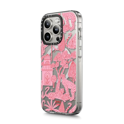 Coque transparente iPhone 15 Pro motif imprimé animaux rose - 5