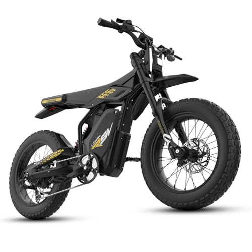 Likebike Electric Bike for Adults 2000W Peak Motor 48V 23AH Large Battery NFC Unlock Electric Mountain Bike 20 Fat Tire Electric Dirt Bike All-Terrain Ebike Dual Suspension & 7-Speed