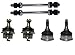 PartsW 6 Piece Kit Upper & Lower Ball Joints Front Sway Bar End Link