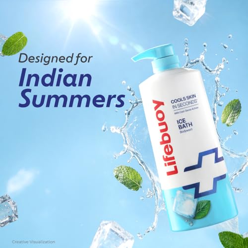 Image of LIFEBUOY Ice Bath Bodywash, 750ml, for Instant Heat Relief, with Menthol and Cool Sense Actives, Skin Cooling in Seconds, Refreshing Fragrance, for Men and Women