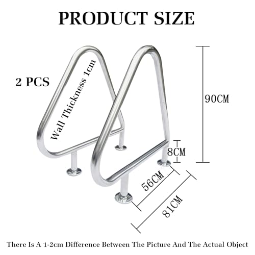 Pool Rail Pool Railing,Swimming Pool Handrail Railing,Humanized Swimming Pool Handrail,250 LBS Load Capacity,for Indoor Outdoor Pool Water Park