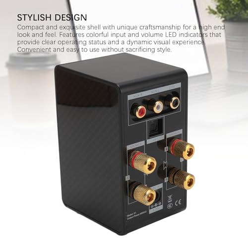 Wzmacniacz Mocy Audio Bluetooth 5.0, Amplituner Stereo HiFi o Mocy 200 W z USB, Dwukanałowy Bezprzewodowy Głośnik o Mocy 100 W + 100 W, Wzmacniacz do Samochodowego Baru Domowego