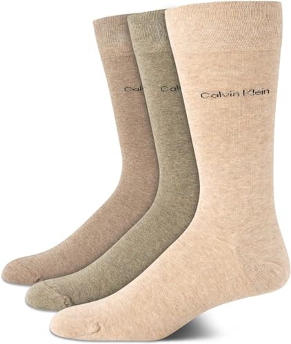 Calvin Klein Men's Dress Socks - 3 Pack Patterned Crew Socks