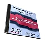 rhinocables - CD DVD Lens Cleaner | Laser Cleaning Disc Set | Optical Drive Maintenance for CD, DVD, Blu-Ray Players | Universal Compatibility | Enhance Playback Experience