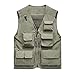 Outdoor Leisure Męska Kamizelka Szybka Suszarka Siatka Multi-Pocket Reporter Reporter Odkryty Kamizelka Kamizelka khaki-L