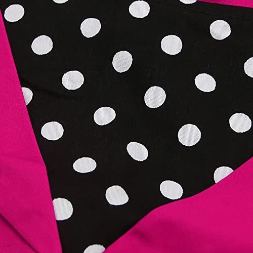 Image of KILLREAL Women's Vintage Polka Dot Print A-Line Pin Up Style Sleeveless Cocktail Party Casual Dress