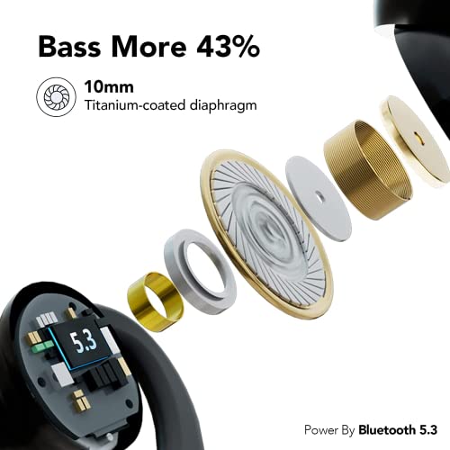 Kt1 Ear Buds Wireless Earbuds V5.3 Bluetooth Earbuds 120Hrs Playtime, 4.7G Mini Size Painless Wear, Ipx7 Waterproof, Deep Bass 2.0, Over-Ear Earbuds Wireless Bluetooth Headphones For Sport Running #TOP2