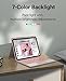 GreenLaw Keyboard Case for iPad 11th Generation(A16,2025) / 10th Generation(2022), Stain-Resistant Cover, 7 Color Backlit, Detachable Keyboard Case with Touchpad and Pencil Holder, Blush Pink