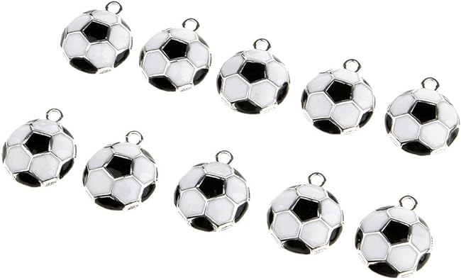 10PCs 1.8cm Soccer Ball Necklace Gift Soccer Ball Gift for Women Beading and Jewelry Arts, Crafts4