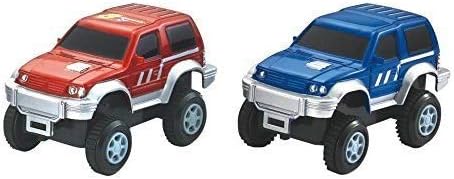 MMP Living Super Snap Speedway - 2 Pack of Electric Cars with Lights, Compatible with Flex and Bend Track Sets