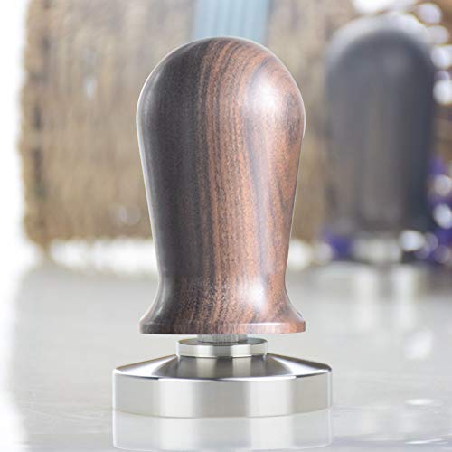 Blusea Martelo de pó com cabo de madeira e base de aço inoxidável 304, moedor de café expresso feito