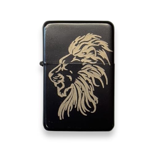 Encendedor negro Black Lighter Lion