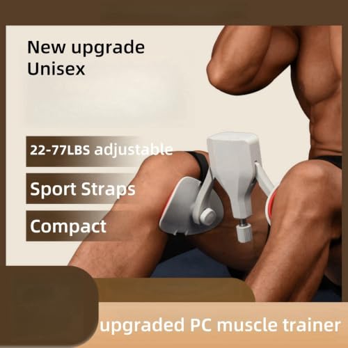 Image of Thigh Trainer, 22-77lbs Adjustable Inner Thigh Exerciser for Pelvic Floor Strengthening, Kegel Exercise Equipment for Women and Men, Leg Shaping, Yoga and Home Workout