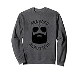 Photo Gallery funny beard - t-shirt con citazione "bearded & beautiful" felpa Photo Gallery funny beard - t-shirt con citazione "bearded & beautiful" felpa