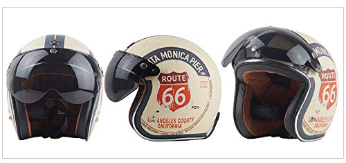 Hummingbird 3 Snap 3/4 Helmet Shield With Flip Up Hinge For 3-Snap Motorcycle Half Open Face Vintage Motorcycle Helmets (Clear) #TOP3