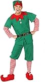 Genérico Disfraz De Elfo Con Accesorios Para Hombre Y Mujer Elfo Navideño, Navidad, Duende Navideño - Disfraz Para Adultos Y Divertidos Accesorios Para Fiestas, Carnaval Y Halloween Verde