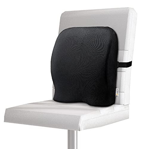 Image of ZAXTY Back Rest Lumbar Support for Chair Back Pillow for Car Best Use for Office Home Travel Cars Seat Provides Low Back Support Improves Posture Provides Comfort |Black|Universal