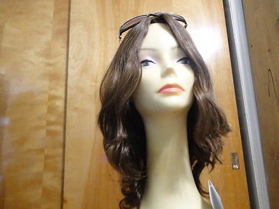 Malky European Sheitel Multidirectional Kosher Wavy Hair Wig Medium Brown size S