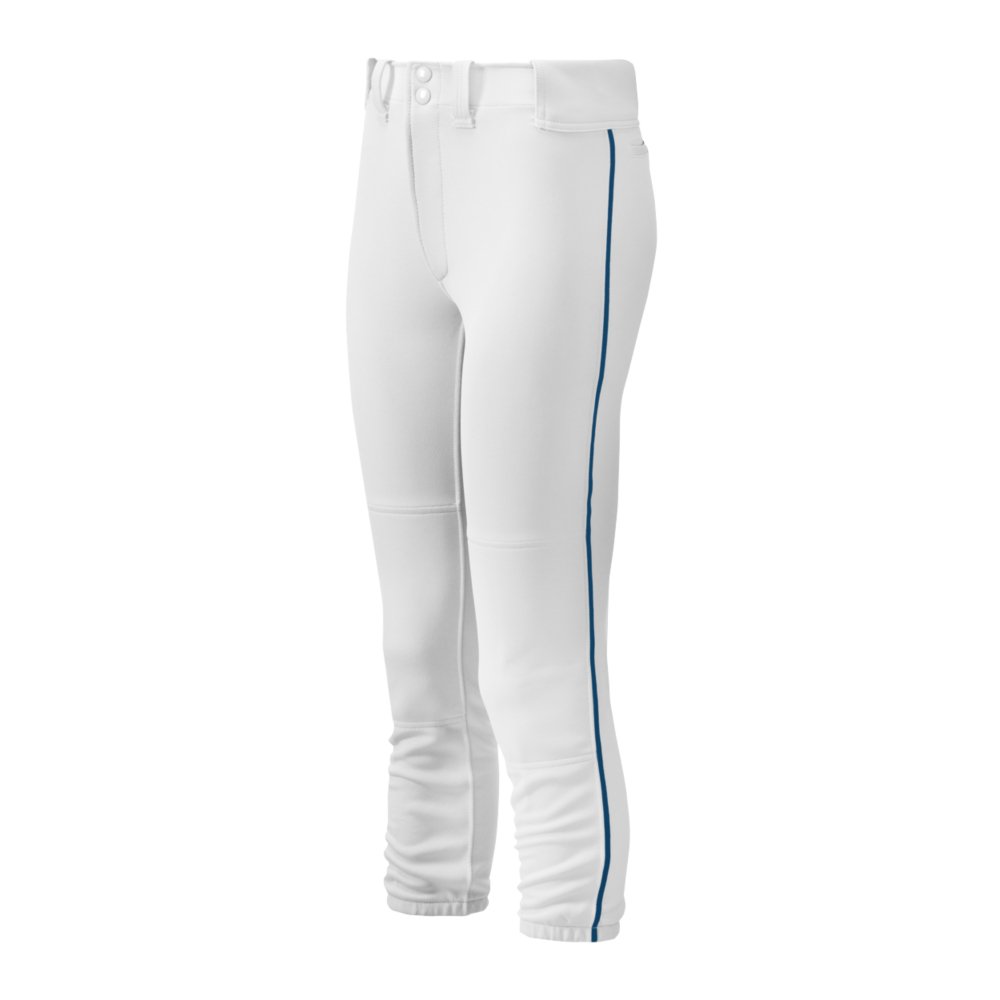 Mizuno Pantalon Passepoilé Ceinturé pour Femme Pantalon passepoilé ceinturé M pour Femme Blanc/Rouge - Pantalons - Femme