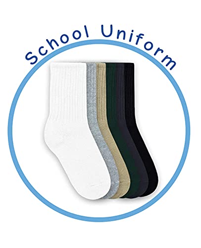 Jefferies Socks Boys School Uniform Crew Dress Socks 4 Pair Pack4