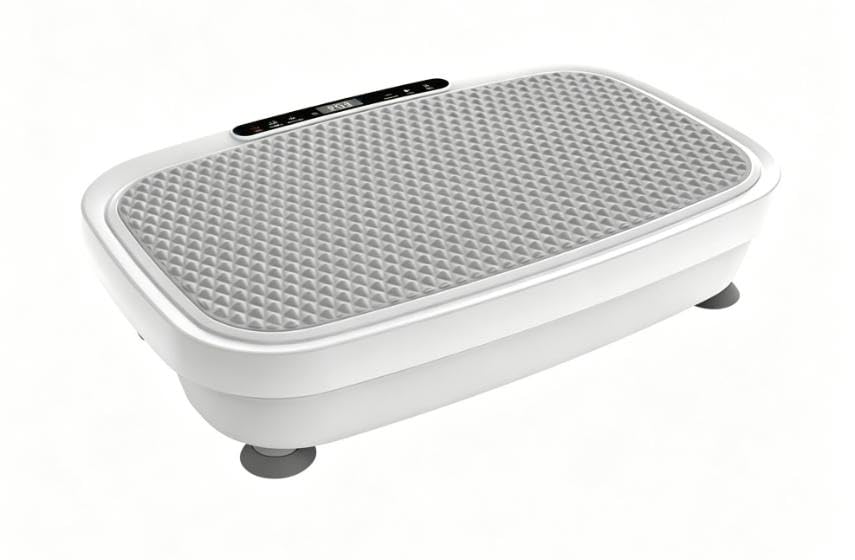 Plataforma vibratoria fitness para casa con Bluetooth, pantalla LED, control remoto, bandas de entrenamiento, 1-99 niveles de velocidad, entrenamiento de cuerpo completo para el desarrollo muscular y
