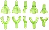 Dental Impression Trays Autoclavable Central 10pcs/Box(Light Green)