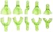 Dental Impression Trays Autoclavable Central 10pcs/Box(Light Green)
