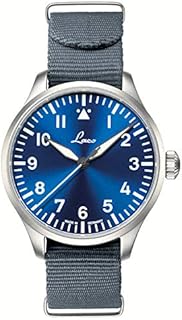 Laco Fliegeruhr, Automatikuhr, Edelstahlgehäuse, Saphirglas, 5 bar, Made in Germany