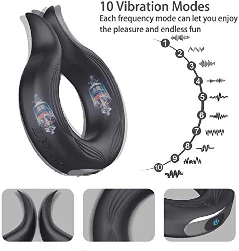 Anel sexual de silicone oco anel de massagem com vibração anel de atraso brinquedo de massagem para
