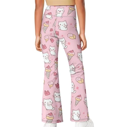 Image of Girls Flare Leggings Cute Bell Bottoms for Teen Girls Wide Leg Sweatpants for 5-14 T