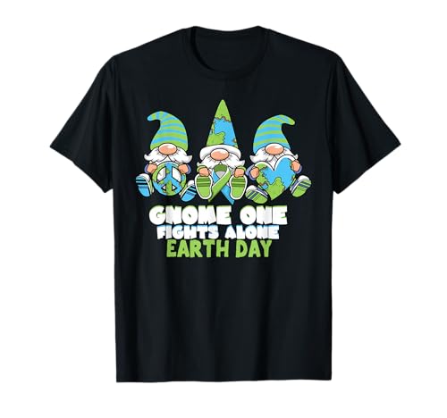 Journée de la Terre Mère GNOME on se Bat Seul Porter Vert T-Shirt