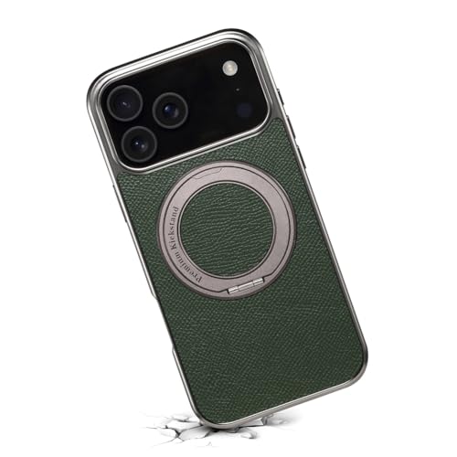 Coque en cuir de vachette authentique pour iPhone 17 Pro avec finitions galvanisées