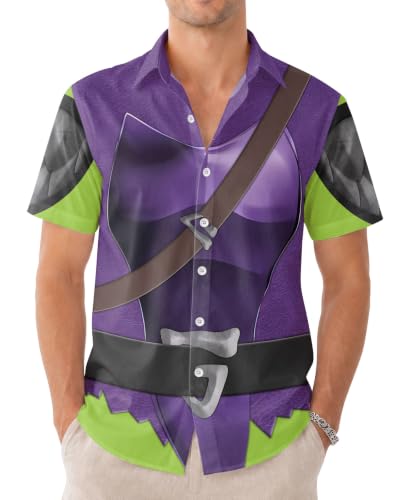 Image of 99TIMORO Funny Movie Mens Hawaiian Shirts Button Down Short Sleeve