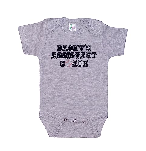 Image of Ebenezer Fire Baseball Onesie/Daddy's Assistant Coach/Sports Baby Announcement/Super Soft Bodysuit