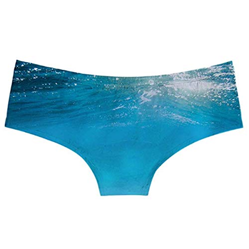 Women Lingerie, Sleep & Lounge Cotton Shorts Panties Briefs 3D Print Fun Funny Elastic Pull Up Xxxl (Large/X-Large, Shark) #TOP1