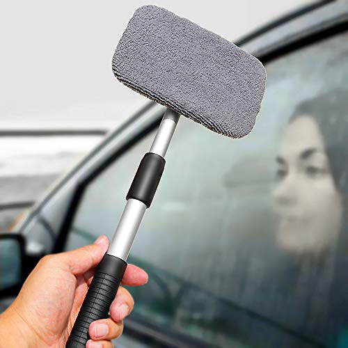 Venga amigos Windschutzscheiben,Fensterputzer Pinsel Kit Mikrofasertuch Auto Fenster Windschutzscheibe Wonder Reinigung Wash Tool Flüssigkeit im Inneren Auto Glaswischer mit abnehmbarem Griff