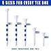 Goashpeaot 170 Pack Pro Performance Golf Tees – 4-Prong Head Reduces Side Spin | 5 Sizes Mixd Pack Golf Tees Plastic (4