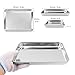 Biugaaufai 6 Pack Rectangle Stainless Steel Surgical Tray, 10.2 x 7.9 Inch Surgical Trays, Stainless Steel Medical Trays for Lab Instruments Organizer, Lab, Tattoo, Dental