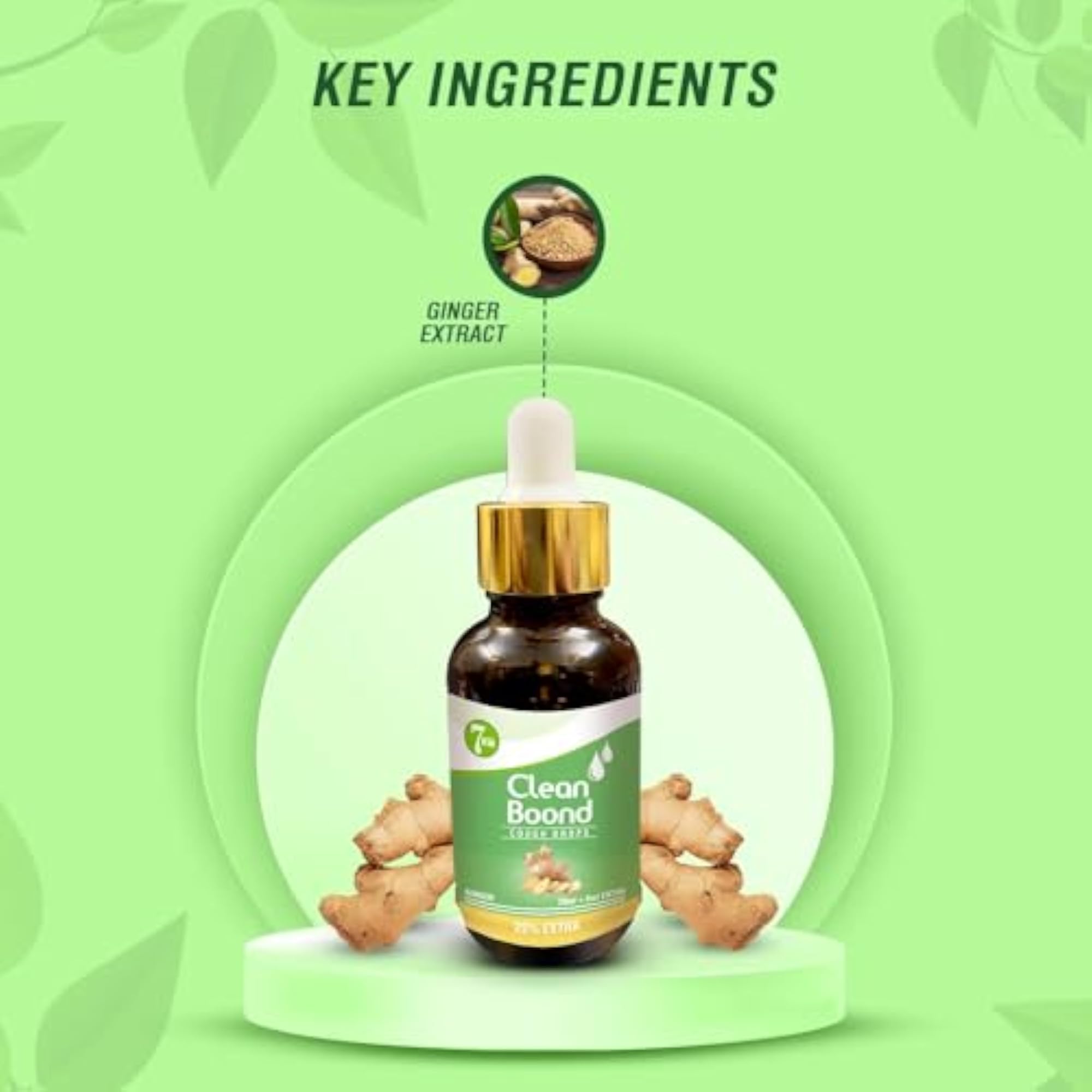 Clean Boond Ginger Drops - 20ml, Immunity Support