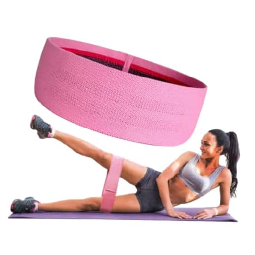 Bandas Elasticas Fitness/Bandas Ejercicios Gluteos/Bandas de Resistencia Especial para Ejercicios Piernas Gym, Pilates, Yoga, Crossfit, Musculacion/Antideslizante. (1 Rosa 15-20Kg)