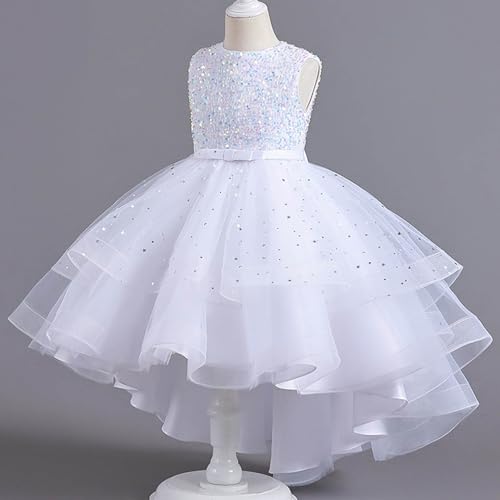 Vestido de comunión y bautizo vestido de desfile niña de encaje 3